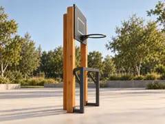Станция с щитом и мини-воротами ВД-X47 — другой ракурс